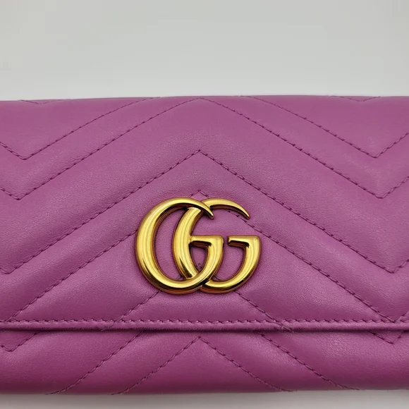 Gucci GG Marmont Continental Long Wallet Matelasse Leather..Authentic w/COA. - Picture 3 of 17